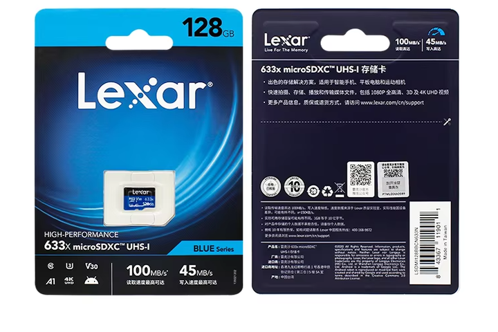 Карта памяти MicroSDXC UHS-1 Lexar 633X 128Gb - изображение 2