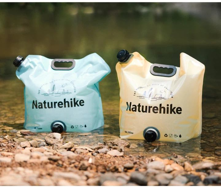 Складной контейнер для воды из полиэтилена Naturehike CNK2450CF027 10 л Голубой (6927595796696) - Фото 3 Складной контейнер для воды из полиэтилена Naturehike CNK2450CF027 10 л Голубой (6927595796696) - изображение 3
