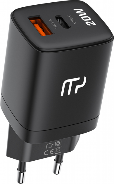 Ładowarka do telefonów myPhone SWIFTCHARGE DUO 20 W USB-A USB-C PD Black (AKC001235) - obraz 4