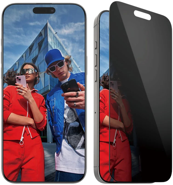 Szkło hartowane PanzerGlass Privacy Screen Protector Ultra-Wide Fit do Apple iPhone 16 Pro Max Black (5715685002489) - obraz 3