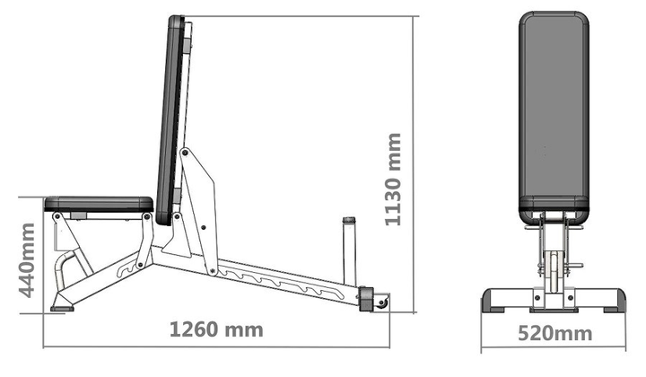 Regulowana ławka HMS SEMI COMMERCIAL L1237 (5907695571691) - obraz 5