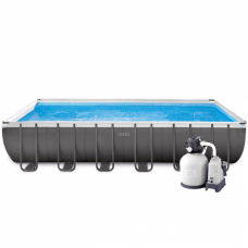 Басейн каркасний прямокутний Ultra Frame Rectangular Intex 26368 (732 x 366 x 132 см) - сірий - изображение 2