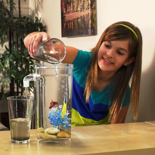 Акваріум самоочисний 2л, з LED підсвічуванням, My Fun Fish (L) - изображение 4