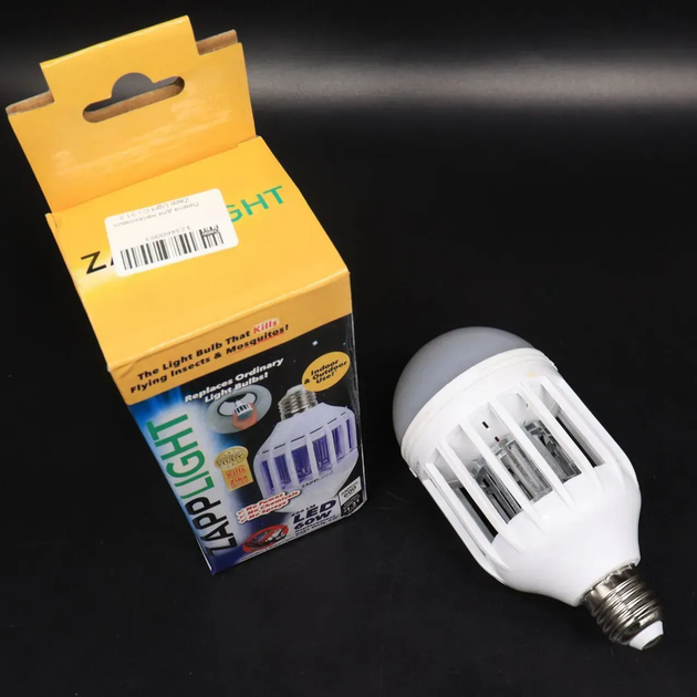 Лампа приманка для комах 9 Вт / Світлодіодна лампочка знищувач комарів Zapp Light (L) - изображение 10