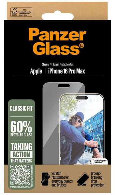 Szkło hartowane PanzerGlass Screen Protector Classic Fit do Apple iPhone 16 Pro Max (5715685002748) - obraz 4