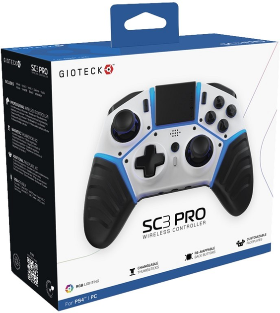 Kontroler bezprzewodowy Gioteck SC3 Pro dla PS4 (0812313015431) - obraz 4
