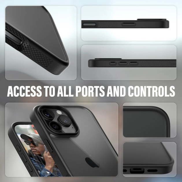 Etui PanzerGlass HardCase do Apple iPhone 16 Pro Max Black (5715685003219) - obraz 4