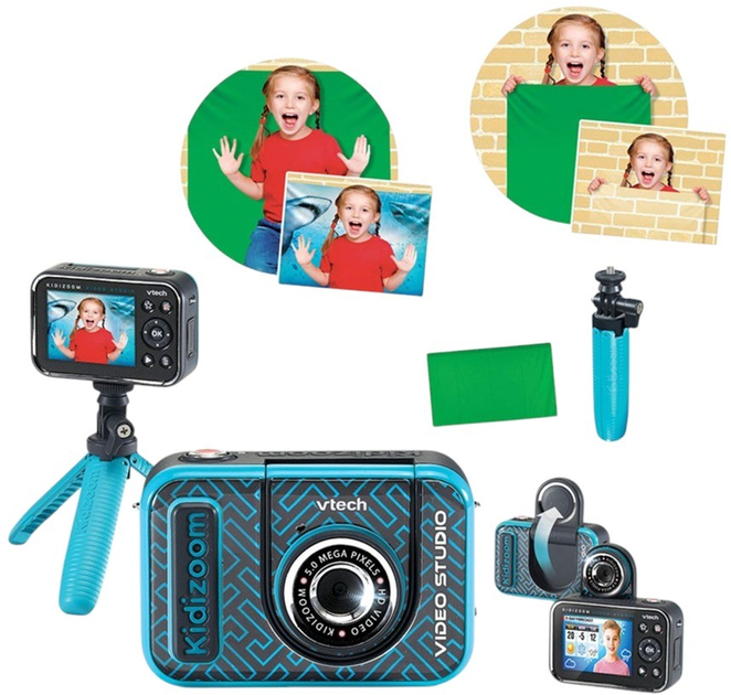 Aparat cyfrowy VTech KidiZoom Video Studio Blue/Black (80-531884) - obraz 11