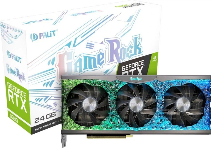 Відеокарта Palit GeForce RTX 3090 GameRock 24GB GDDR6X б/в – фото