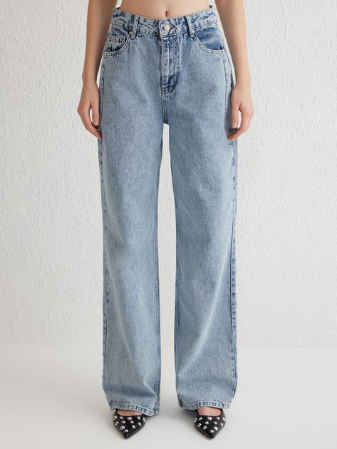 Джинси Baggy жіночі Trendyol TWOAW23JE00345 36 Light Blue (8683050985309) - зображення 1