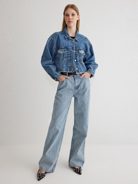 Джинси Baggy жіночі Trendyol TWOAW23JE00345 36 Light Blue (8683050985309) - зображення 3