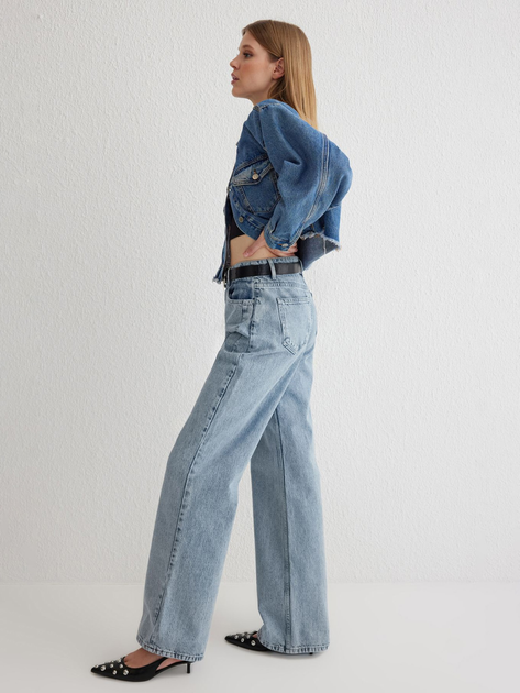 Джинси Baggy жіночі Trendyol TWOAW23JE00345 36 Light Blue (8683050985309) - зображення 4