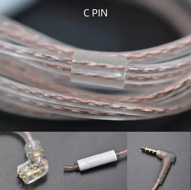 Кабель сменный для наушников KZ 3,5 мм c-pin с Микрофоном - изображение 2