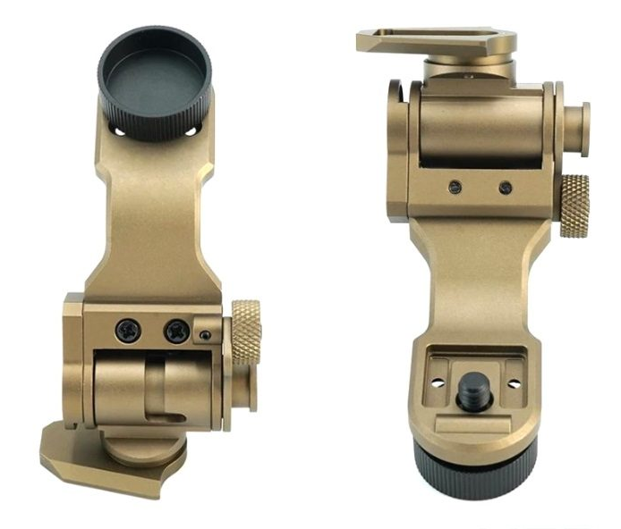 Комплект кріплень Sotac NVG Wilcox L4G24 пластик+ J-Arm метал для приладу нічного бачення PVS-14 на шолом Койот (Kali) - зображення 6