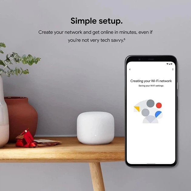 Маршрутизатор Google Nest WiFi Router Snow (GA00595) - изображение 9