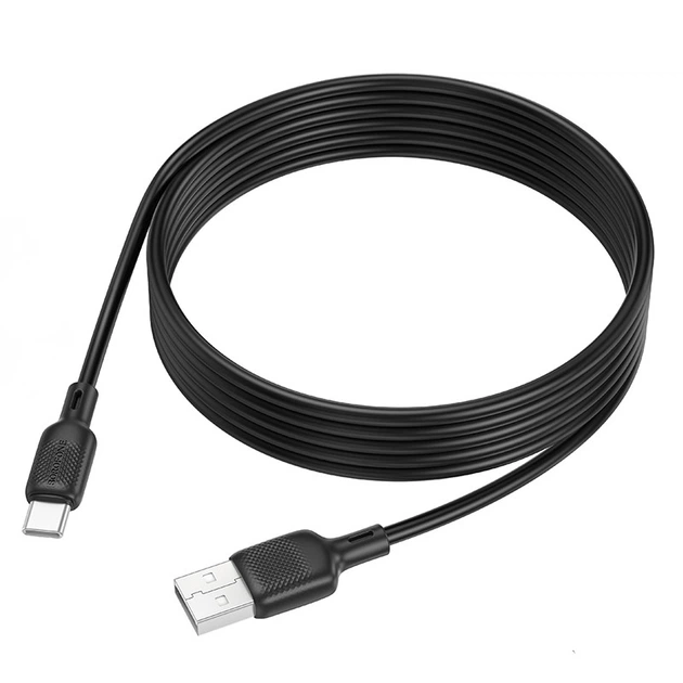 Дата кабель Borofone BX113 Lenny USB to Type-C 3A (2m) Black - зображення 6