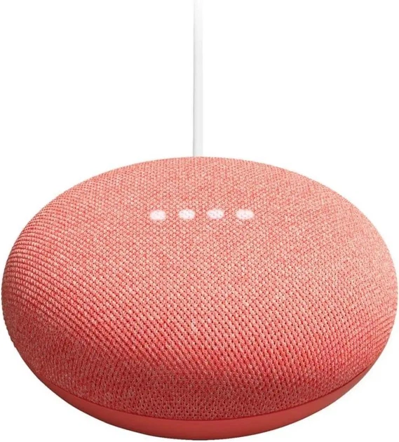 Умная колонка Google Home Mini Coral (GA00217) - Фото 1 Умная колонка Google Home Mini Coral (GA00217) - изображение 1