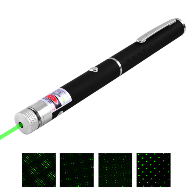 Лазерна указка VHG Laser Pointer YX03-1 L165, портативна зелена лазерна указка з насадкою - зображення 2