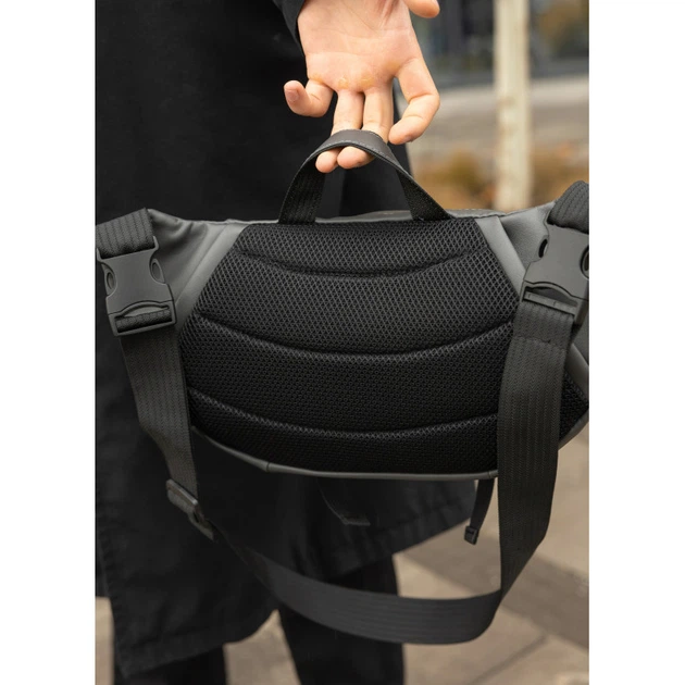 Велика чоловіча поясна сумка бананка Sambag DynamicDart графітова - изображение 10