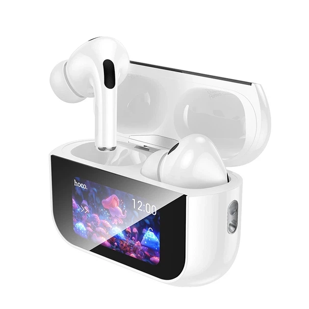 Беспроводные наушники HOCO EW79 Bright, TWS, ANC, Touch Screen, BT5.4, 30mAh, 350mAh, 4h, white - Фото 5 Беспроводные наушники HOCO EW79 Bright, TWS, ANC, Touch Screen, BT5.4, 30mAh, 350mAh, 4h, white - изображение 5