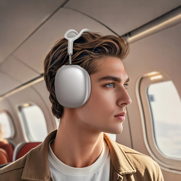 Беспроводные наушники HOCO W58 headphones, ANC, BT5.4, 500mAh, 40-50h, Type-C, Smart Case, silver - изображение 5