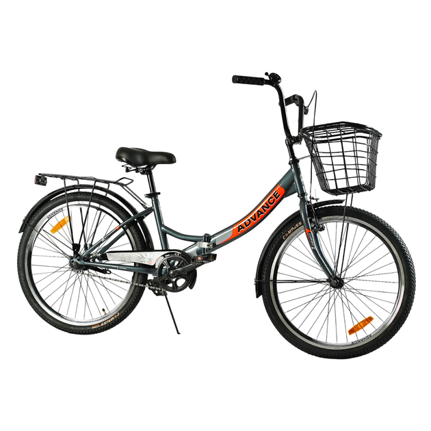 Велосипед складний Corso 24" Advance AD-247, одношвидкісний, складна сталева рама 14". Black (148345) - зображення 2