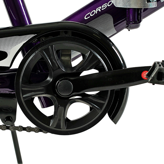 Велосипед складний Corso 24" Advance AD-241, одношвидкісний, складна сталева рама 14". Purple (148346) - Фото 5 Велосипед складний Corso 24" Advance AD-241, одношвидкісний, складна сталева рама 14". Purple (148346) - зображення 5
