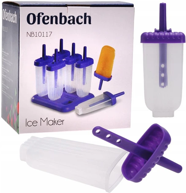 Формы Ofenbach Эскимо для приготовления мороженого 6 порций 11.5х5.5х2см (NB-10117) - Фото 5 Формы Ofenbach Эскимо для приготовления мороженого 6 порций 11.5х5.5х2см (NB-10117) - изображение 5