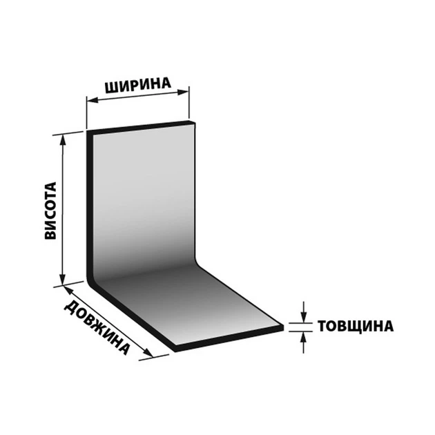 Уголок 60х35х60х2мм равносторонний оцинкованный усиленный (5шт.) [3MU004006035602000] Metalvis - изображение 2