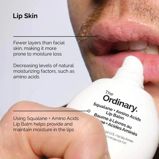 Бальзам для губ з амінокислотами The Ordinary - Squalane + Amino Acids Lip Balm 15 мл - Фото 4 Бальзам для губ з амінокислотами The Ordinary - Squalane + Amino Acids Lip Balm 15 мл - зображення 4