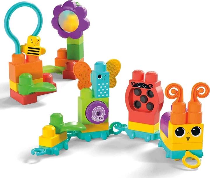 Навчальна іграшка конструктор гусениця MEGA BLOKS Fisher Price Building Blocks Train HKN44 - Фото 5 Навчальна іграшка конструктор гусениця MEGA BLOKS Fisher Price Building Blocks Train HKN44 - зображення 5