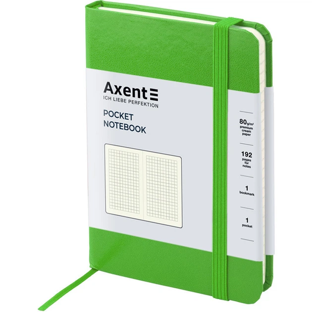 Книга записная А6 95х140 мм клетка 96 листов салатовая Partner Axent 8301-04-A, 21510 - Фото 6 Книга записная А6 95х140 мм клетка 96 листов салатовая Partner Axent 8301-04-A, 21510 - изображение 6