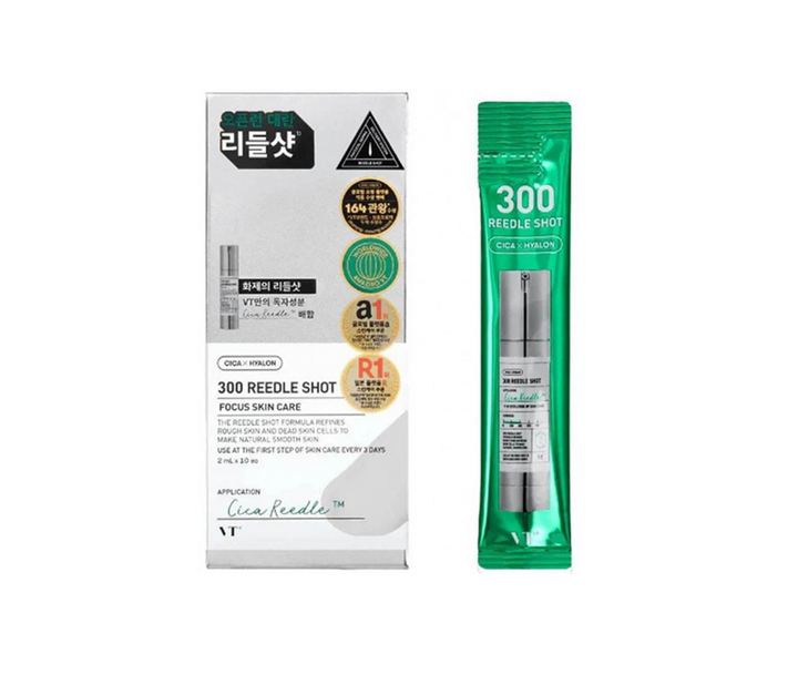 Сыворотка-бустер с микроиглами VT Cosmetics Reedle Shot 300, 2ml*10ea - Фото 1 Сыворотка-бустер с микроиглами VT Cosmetics Reedle Shot 300, 2ml*10ea - изображение 1