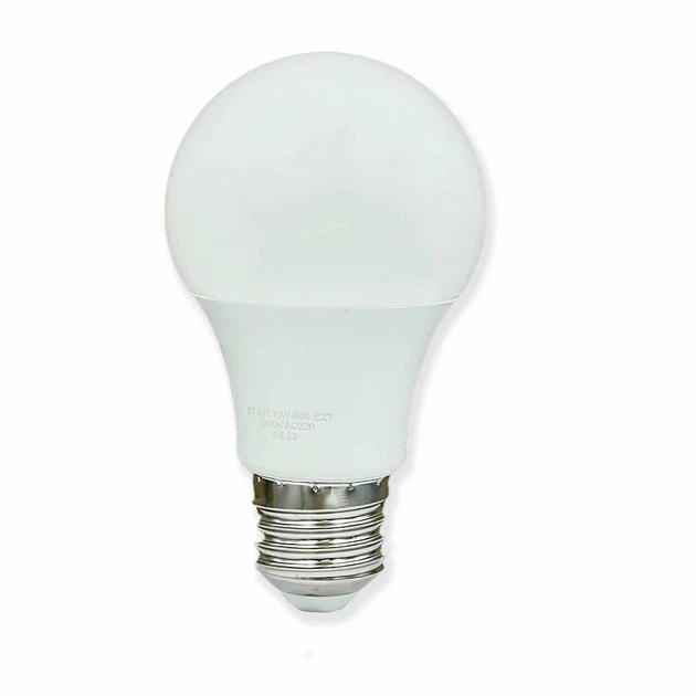 Светодиодная лед LED лампа 10вт 220V 10ватт Е27 6500к холодый белый свет ff001 - изображение 5
