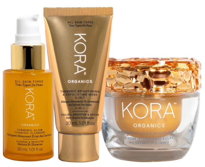 Zestaw do pielęgnacji twarzy Kora Organics Turmeric Brightening Krem nawilżający 50 ml + Maseczka rozjaśniająca 2w1 30 ml + Pianka do mycia twarzy 30 ml (9342759006720) - obraz 3