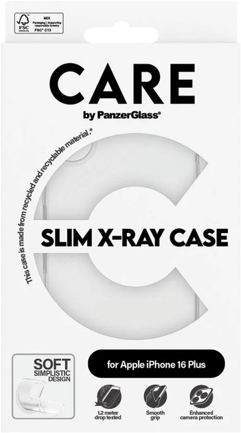 Etui CARE by PanzerGlass X-Ray Soft Basic do Apple iPhone 16 Plus Transparent (5715685005824) - obraz 4