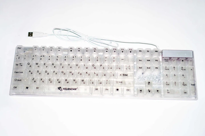 USB Клавіатура мембранна провідна Yelandar AN-T20 RGB підсвічування - зображення 8