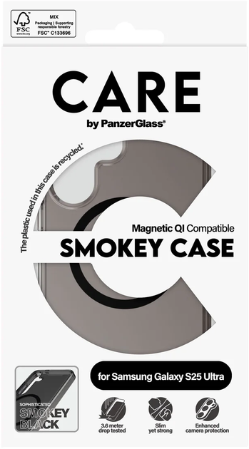 Etui CARE by PanzerGlass Flagship Case Urban Combat Smokey w. do Samsung Galaxy S25 Ultra Black (5715685016776) - obraz 4