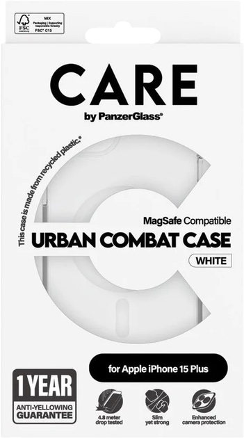 Панель CARE by PanzerGlass Flagship Case Urban Combat with MagSafe для Apple iPhone 15 Plus Transparent (5715685005541) - зображення 4