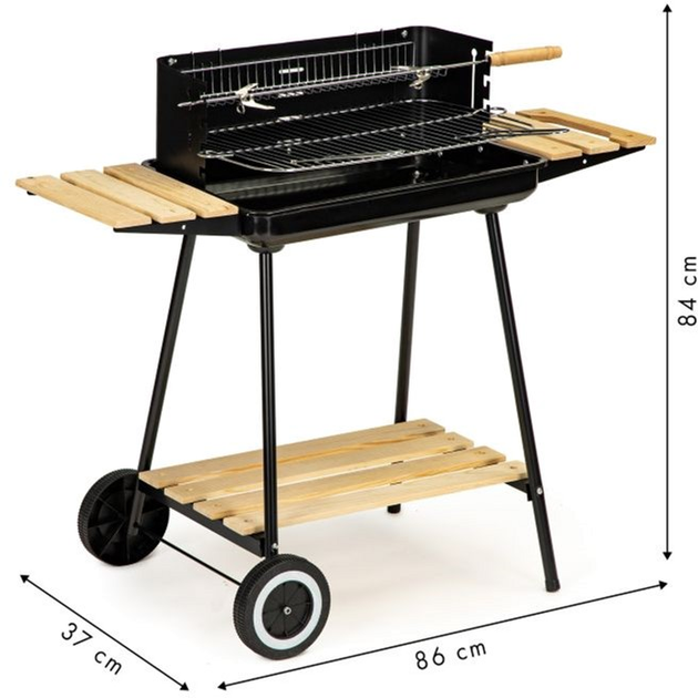 Grill węglowy ModernHome by Multistore z półkami i regulacją (5903089064169) - obraz 7