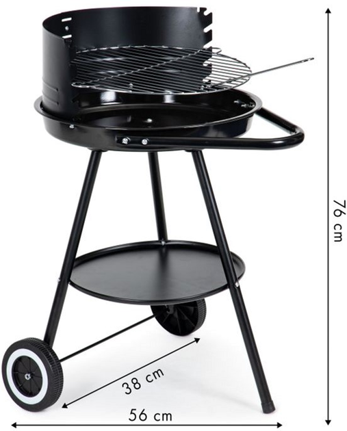 Grill węglowy ModernHome by Multistore z regulacją wysokości rusztu (5903089067054) - obraz 6