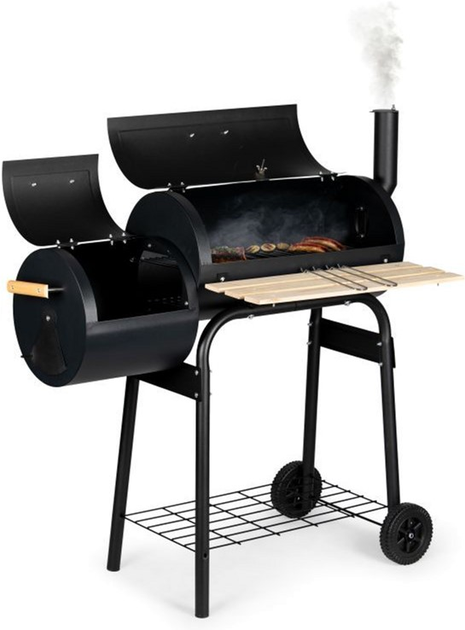 Duży grill ogrodowy ModernHome by Multistore 2 w 1 wędzarnia pokrywa + termometr (5903089067078) - obraz 3