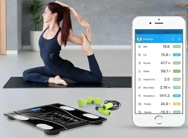 Умные весы Bluetooth с мобильным приложением напольные фитнес смарт-весы до 180 кг - изображение 6