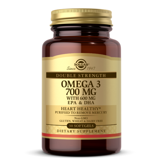 Двойная Сила Омега-3, Double Strength Omega-3, Solgar, 700 мг, 30 капсул - Фото 1 Двойная Сила Омега-3, Double Strength Omega-3, Solgar, 700 мг, 30 капсул - изображение 1