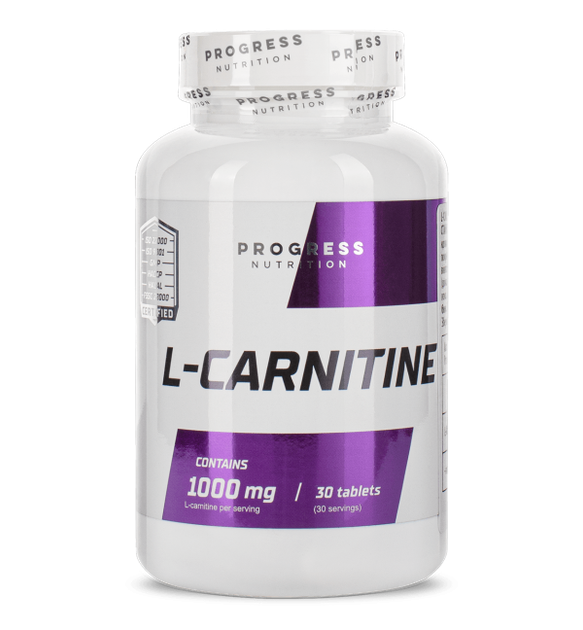 Л-карнітин Progress Nutrition Carnitine 1000 30 таблеток - Фото 1 Л-карнітин Progress Nutrition Carnitine 1000 30 таблеток - изображение 1