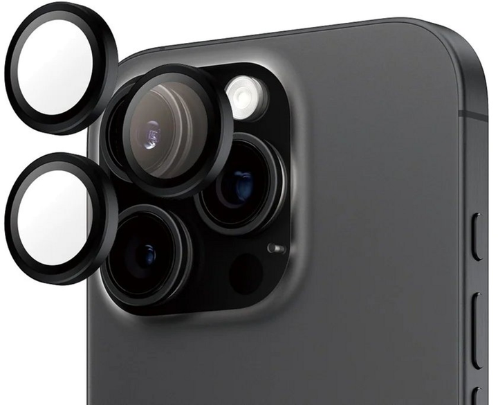 Szkło hartowane Panzer Glass Hoops Camera Lens Protector do iPhone 16 Pro / 16 Pro Max Black (5715685003011) - obraz 3
