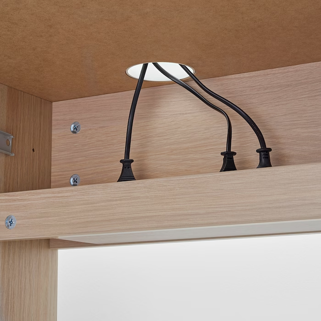 Комп'ютерний стіл MICKE 105х50 см IKEA 804.847.63 дуб білений - Фото 3 Комп'ютерний стіл MICKE 105х50 см IKEA 804.847.63 дуб білений - зображення 3