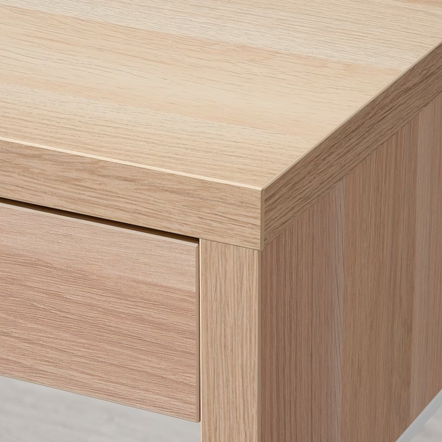Комп'ютерний стіл MICKE 105х50 см IKEA 804.847.63 дуб білений - Фото 5 Комп'ютерний стіл MICKE 105х50 см IKEA 804.847.63 дуб білений - зображення 5
