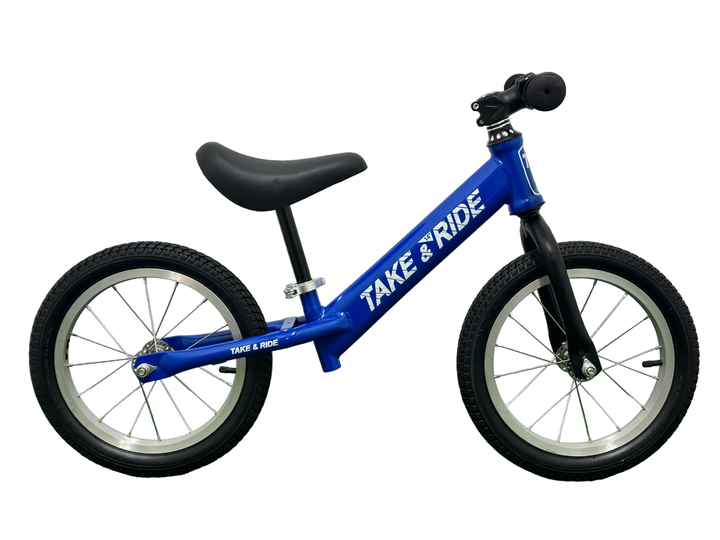 Біговел колеса 14 дюймів Take&Ride RB-50 МТВ з кермом MTB для дітей від 3 до 6 років Синьо-чорний - изображение 2
