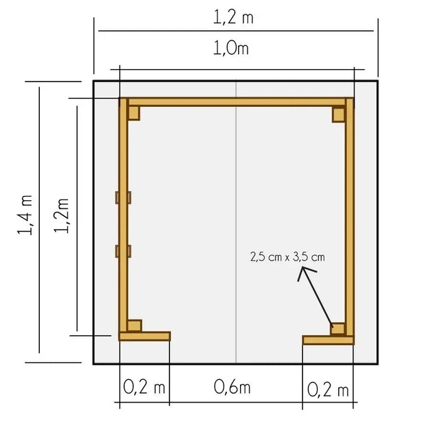 Детский игровой домик деревянный 1,2х1м., h=2м. (1.2 кв.м.) - изображение 4